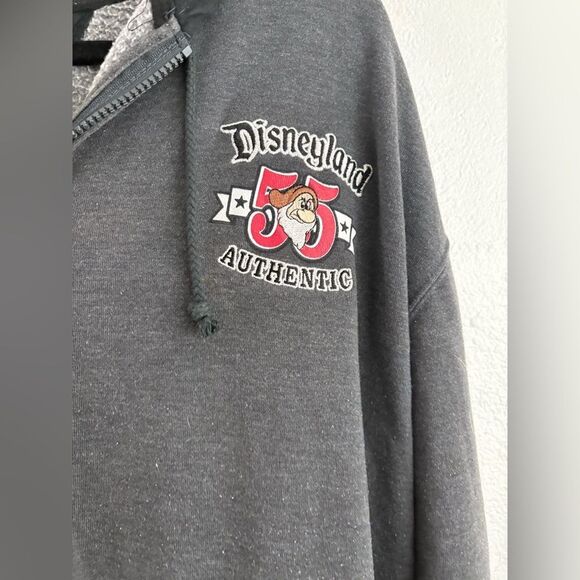 Disney World Embroidered vintage authentic 1955 gray Hoodie Jacket size XXL - Picture 2 of 8